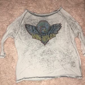 Van-Halen Off the shoulder Shirt